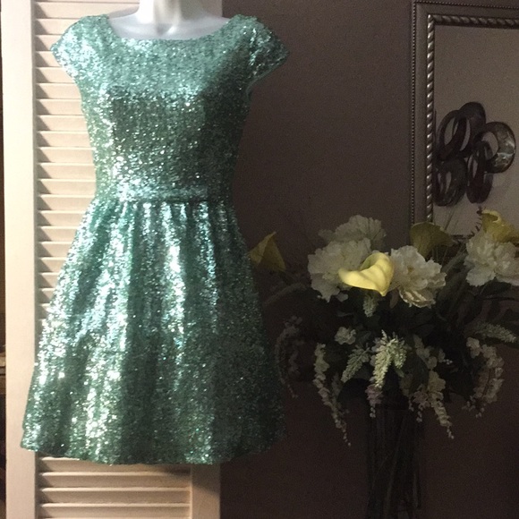 B Darlin Dresses & Skirts - Teal Green Sequined Glam Dress B Darlin Dresses & Skirts - Teal Green Sequined Glam Dress